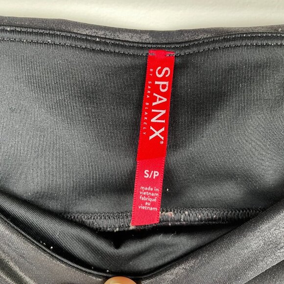 Spanx Faux Leather Leggings (Style No. 2437) - Size Small Petite - Picture 5 of 12